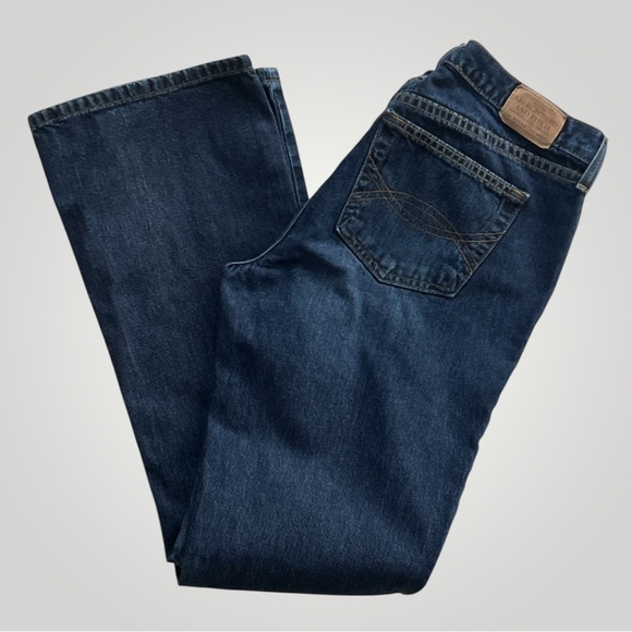 Abercrombie & Fitch Vintage Womens Jeans 10 Indigo Bootcut 100% Cotton Mid Rise - Picture 1 of 9